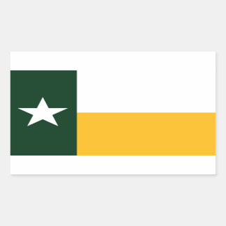 Green and Gold Texas Flag Sticker