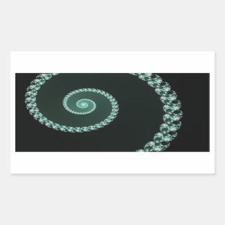 Green and Grey Fractal Spiral Sticker