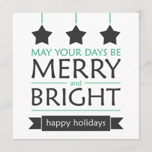 Green and Grey Holiday Cocktail Party Invitations