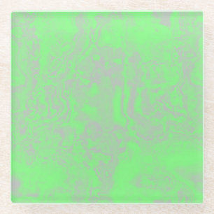 green and grey marble glass coaster