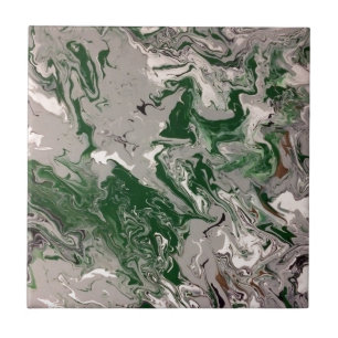 Green and Grey Marble Tile