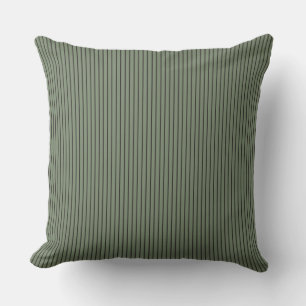 green and grey stripes throw pillow