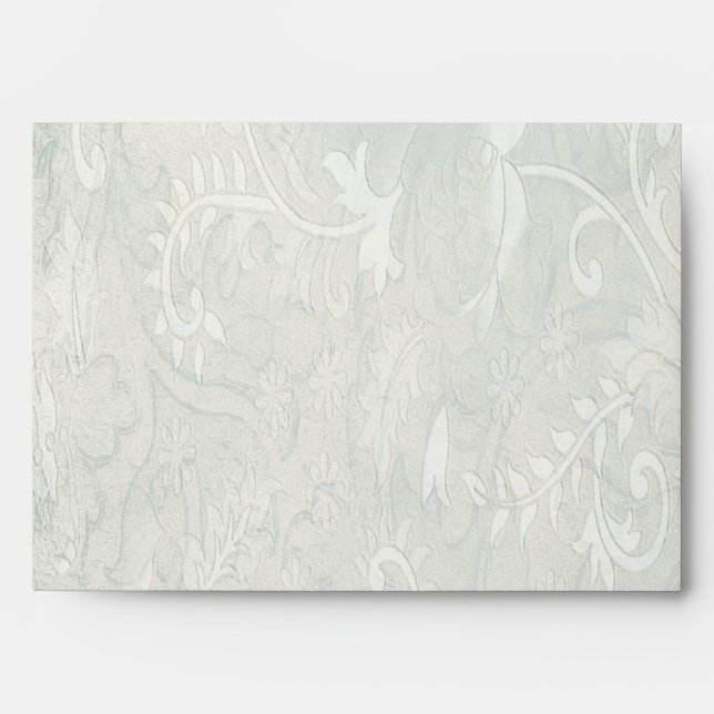 Green and Ivory Personalized A7 Envelope (Front)