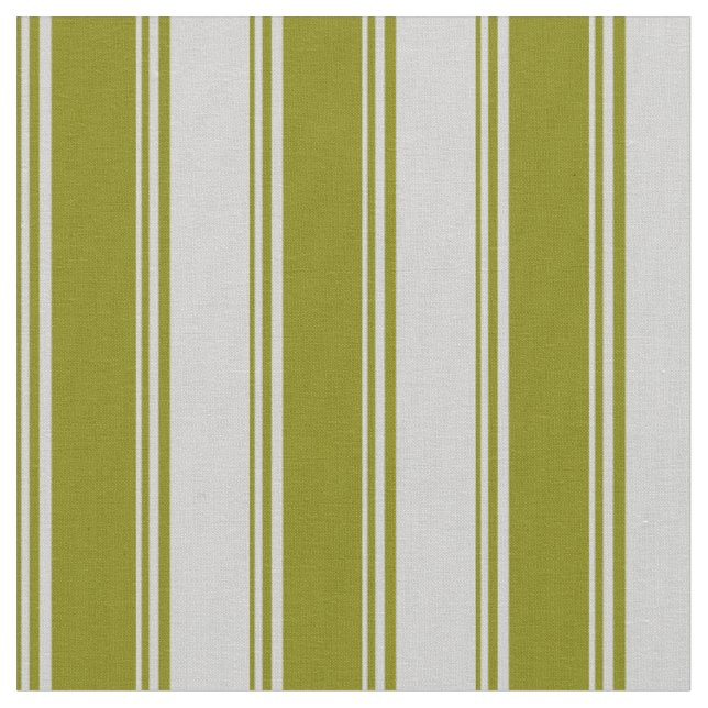 Green and Light Grey Lines Pattern Fabric (Close Up)