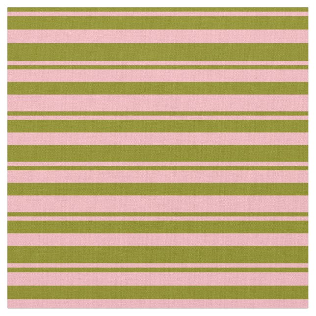 Green and Light Pink Coloured Pattern Fabric (Close Up)