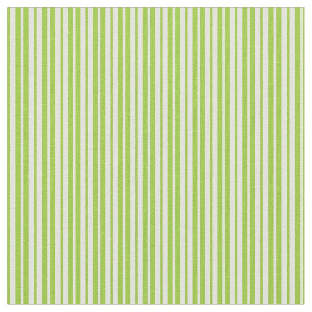 Green and Light Yellow Coloured Lines Pattern Fabric (Close Up)