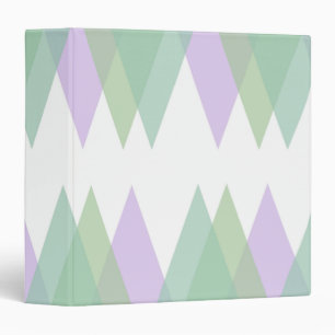 Green and lilac triangles binder