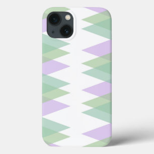 Green and lilac triangles Case-Mate iPhone case