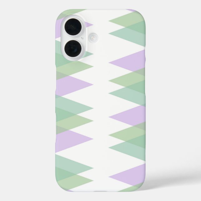 Green and lilac triangles Case-Mate iPhone case (Back)