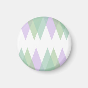 Green and lilac triangles magnet