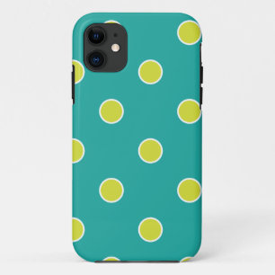 Green and Lime Polka Dots iPhone 11 Case