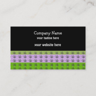Green and Mauve Grass Business Card