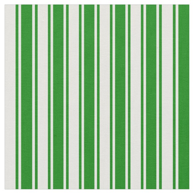 Green and Mint Cream Coloured Pattern Fabric (Close Up)