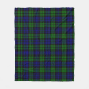 Green and navy Tartan Fleece Blanket