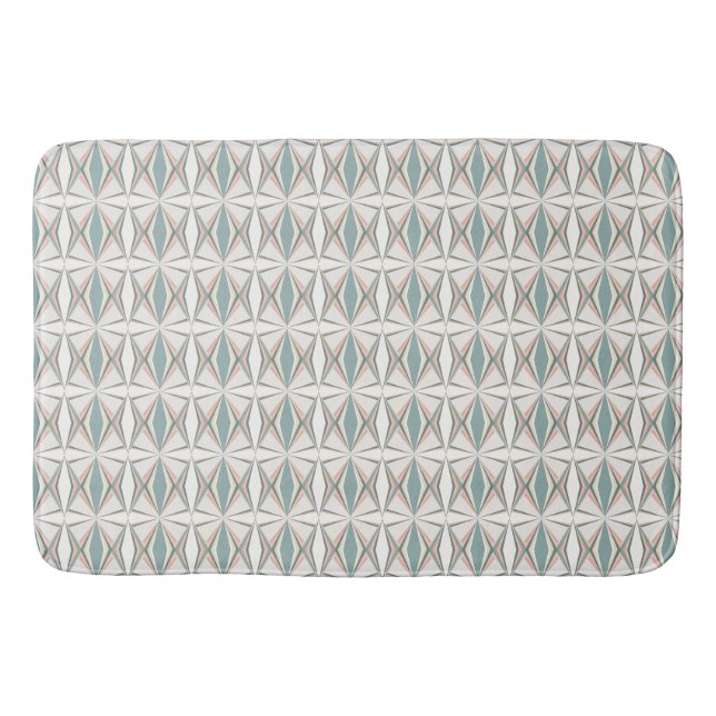 Green and Neutral Tones Bath Mat (Front)