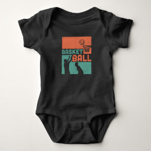 Green and Orange Basketball Beautiful Design Baby Bodysuit