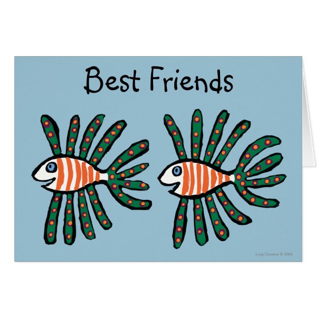 Green and Orange Twin Fin Fish (Front Horizontal)