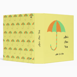 Green and Orange Umbrella Baby Scrapbook Albums Binder