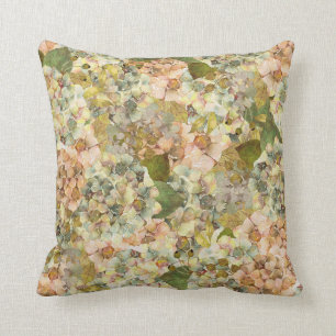 GREEN AND PEACH THROW PILLOW