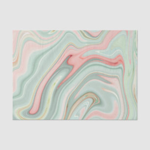 Green and Pink agate/marble Tissue Paper
