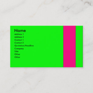 Green and Pink  Business Cards - Customized
