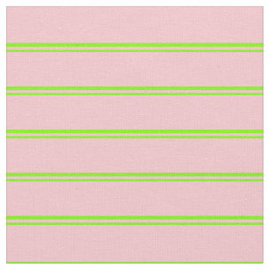 Green and Pink Coloured Lined Pattern Fabric