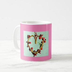 Green and Pink Colourful Mother's Day Heart Coffee Mug