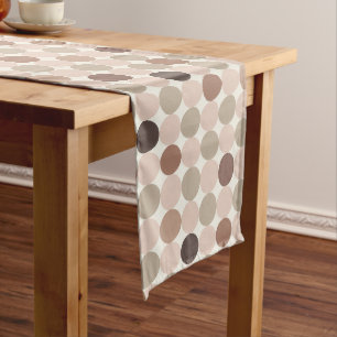 Green and Pink Connected Circle Pattern Long Table Runner