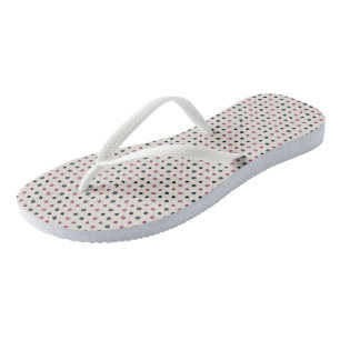 Green and Pink Dots Flip Flops