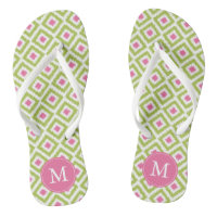 Green and Pink Ikat Pattern