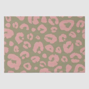 Green and Pink Leopard Pattern Tissue Paper