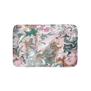 Green and pink liquid acrylic bath mat