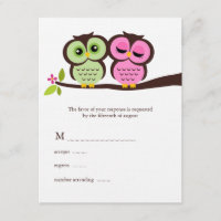 Green and Pink Owls Wedding