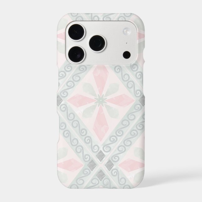Green and pink pastel diamond pattern (Back)
