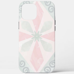 Green and pink pastel diamond pattern iPhone 12 pro max case