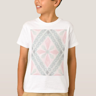 Green and pink pastel diamond pattern T-Shirt