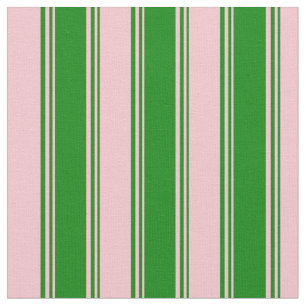 Green and Pink Stripes/Lines Pattern Fabric