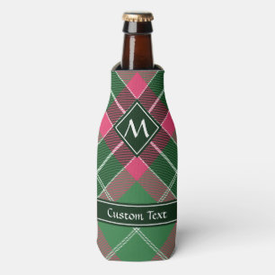 Green and Pink Tartan Bottle Cooler