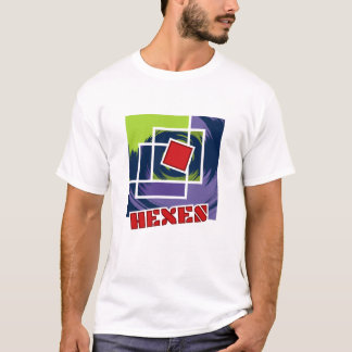 Green and Purple Abstract Rebel Squares with Hexes T-Shirt