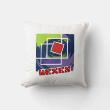 Green and Purple Abstract Rebel Squares with Hexes