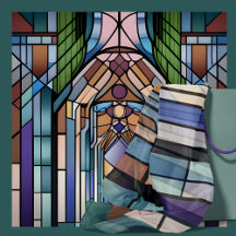 Green and Purple Art Nouveau Art Deco