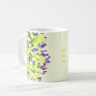 green and purple blooms coffee mug