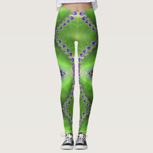 Green and Purple Design Leggings