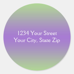 Green and Purple Envelope Seal with Address