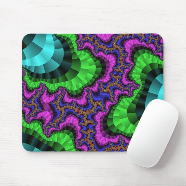 Green and Purple Gear Mouse Pad (With Mouse)