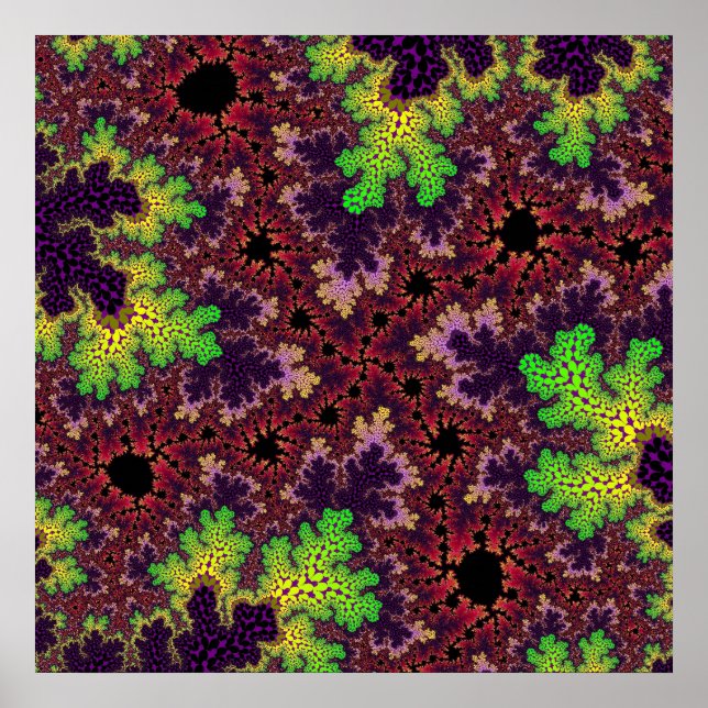 Green and Purple Speckle Poster (Front)