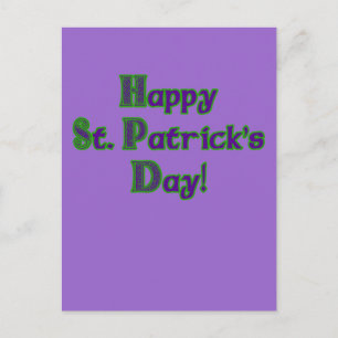 Green and Purple St. Patrick's Day shirts Postcard