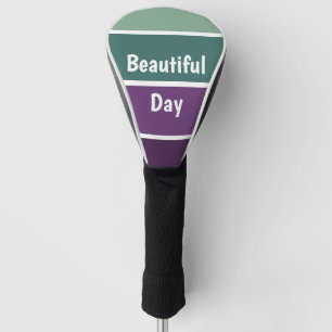 Green And Purple Stripes Golf Head Cover