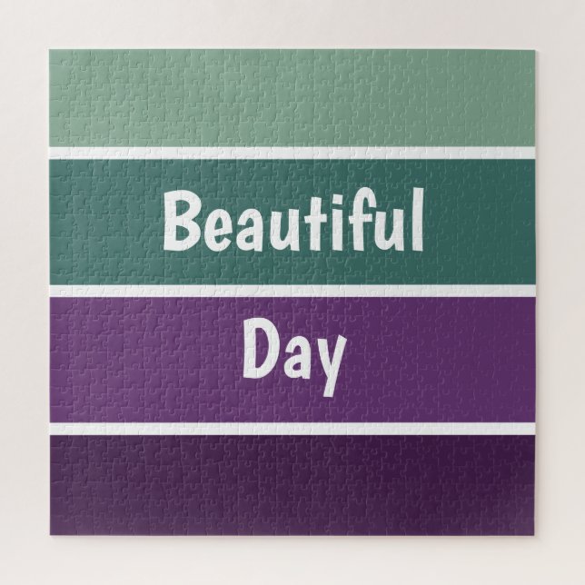 Green And Purple Stripes Jigsaw Puzzle (Vertical)