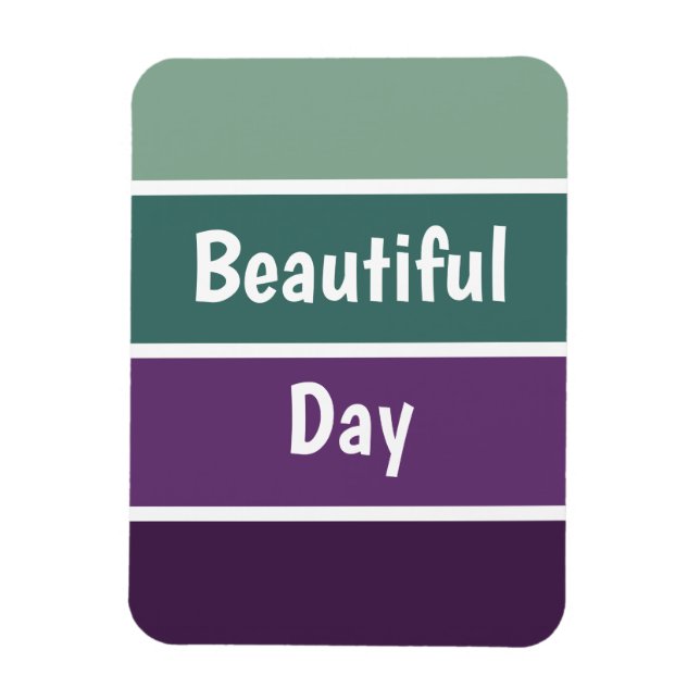 Green And Purple Stripes Magnet (Vertical)